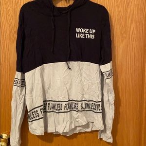 Long sleeve hooded shirt